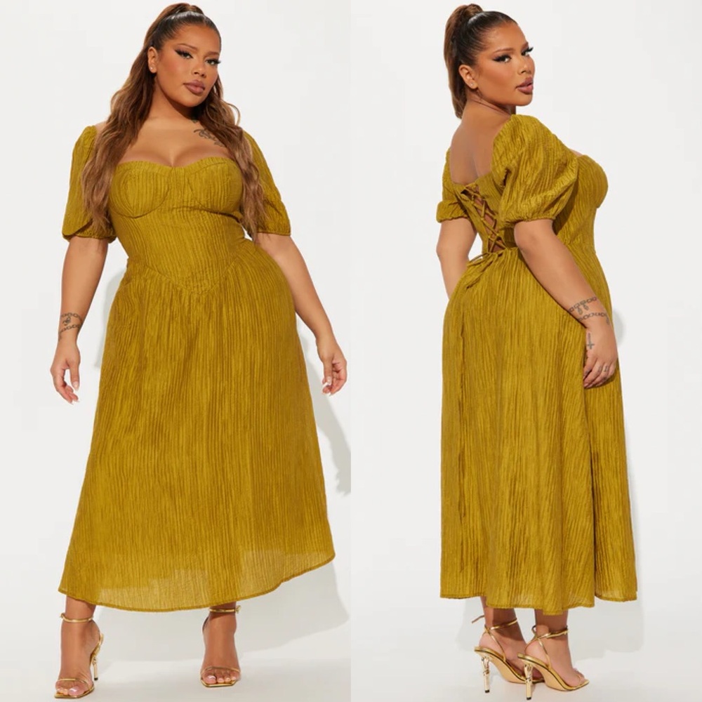 Elegant Mustard Dress